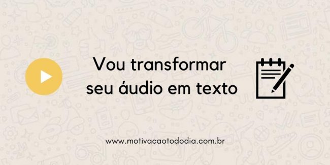 Manda texto, não manda áudio