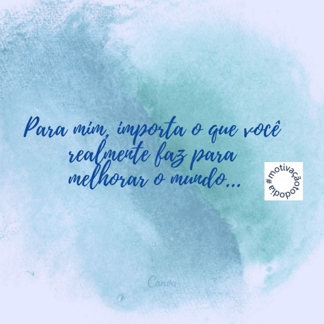 Frase falando sobre o que importa